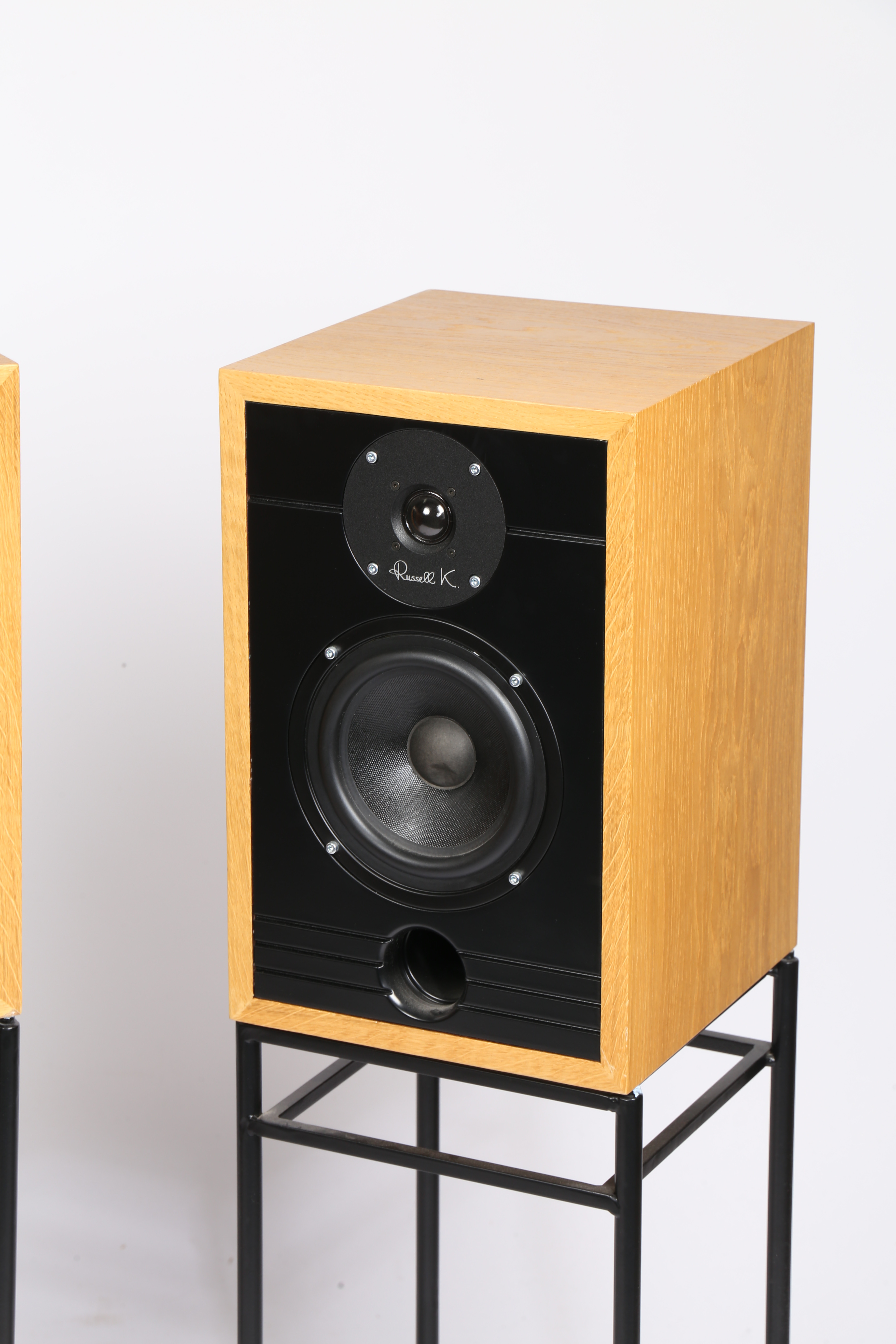 A PAIR OF RUSSELL K RED 100 SPEAKERS AND STANDS (4). - Image 4 of 8