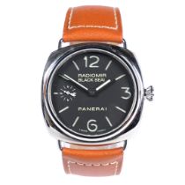 A PANERAI RADIOMIR BLACK SEAL GENTLEMAN'S STAINLESS STEEL WRISTWATCH.