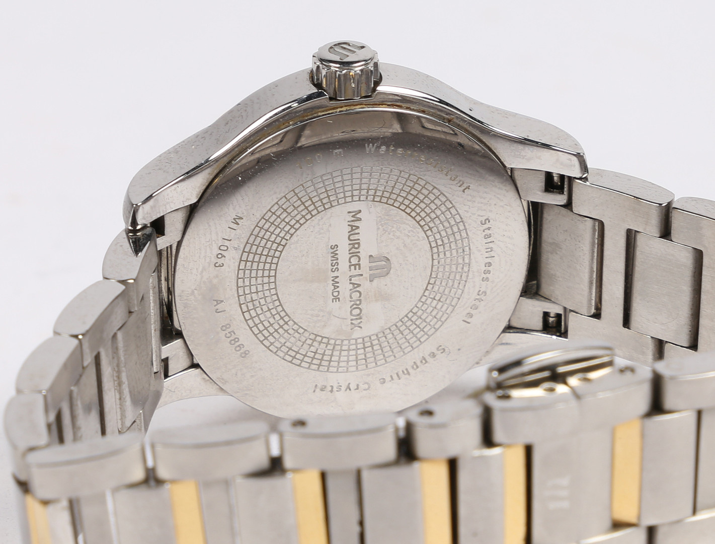 A MAURICE LACROIX LADIES BI-METAL WRISTWATCH. - Image 4 of 6