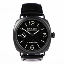 A PANERAI RADIOMIR BLACK SEAL "TORPEDO PIG" DIAL GENTLEMAN'S STAINLESS STEEL WRISTWATCH.