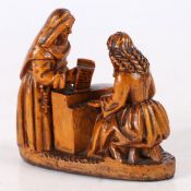 AN 18TH CENTURY BOXWOOD CARVING.