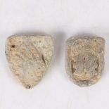 TWO 14-16TH CENTURY LEAD TRADE WEIGHTS, ENGLISH (2).