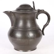 AN EASY 19TH CENTURY OEWS GALLON ALE JUG, ENGLISH, CIRCA 1830.