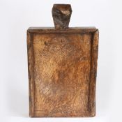A 19TH CENTURY SYCAMORE HERB CHOPPING BLOCK.
