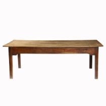 A GEORGE III OAK FARMHOUSE TABLE, CIRCA 1800.