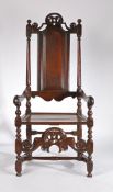 A GOOD WILLIAM & MARY JOINED OAK OPEN ARMCHAIR, CIRCA 1690.