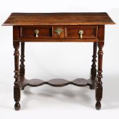 A WILLIAM & MARY OAK SIDE TABLE, CIRCA 1690.