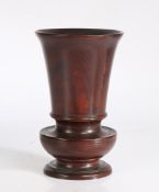 A FINE AND LARGE TURNED LIGNUM-VITAE URN, ENGLISH, CIRCA 1820-40.