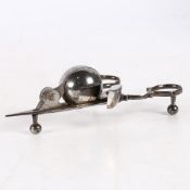 A GEORGE III STEEL CANDLE-SNUFFER AND WICK-TRIMMER CUTTER, CIRCA 1800.