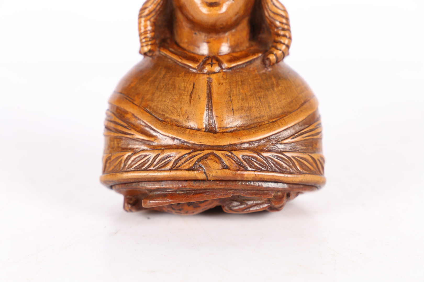 AN EARLY 19TH CENTURY BOXWOOD SNUFF BOX BUST OF THE YOUNG NAPOLEON CROWNED EMPEROR. - Image 3 of 8