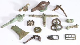 A COLLECTION OF ANGLO-SAXON/MEDIEVAL COPPER-ALLOY ARTEFACTS.