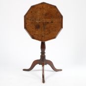 A GEORGE III OAK DECAGONAL TILT-TOP TRIPOD TABLE, CIRCA 1780.