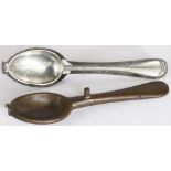 A GEORGE III BRONZE-ALLOY SPOON MOULD, CIRCA 1760.