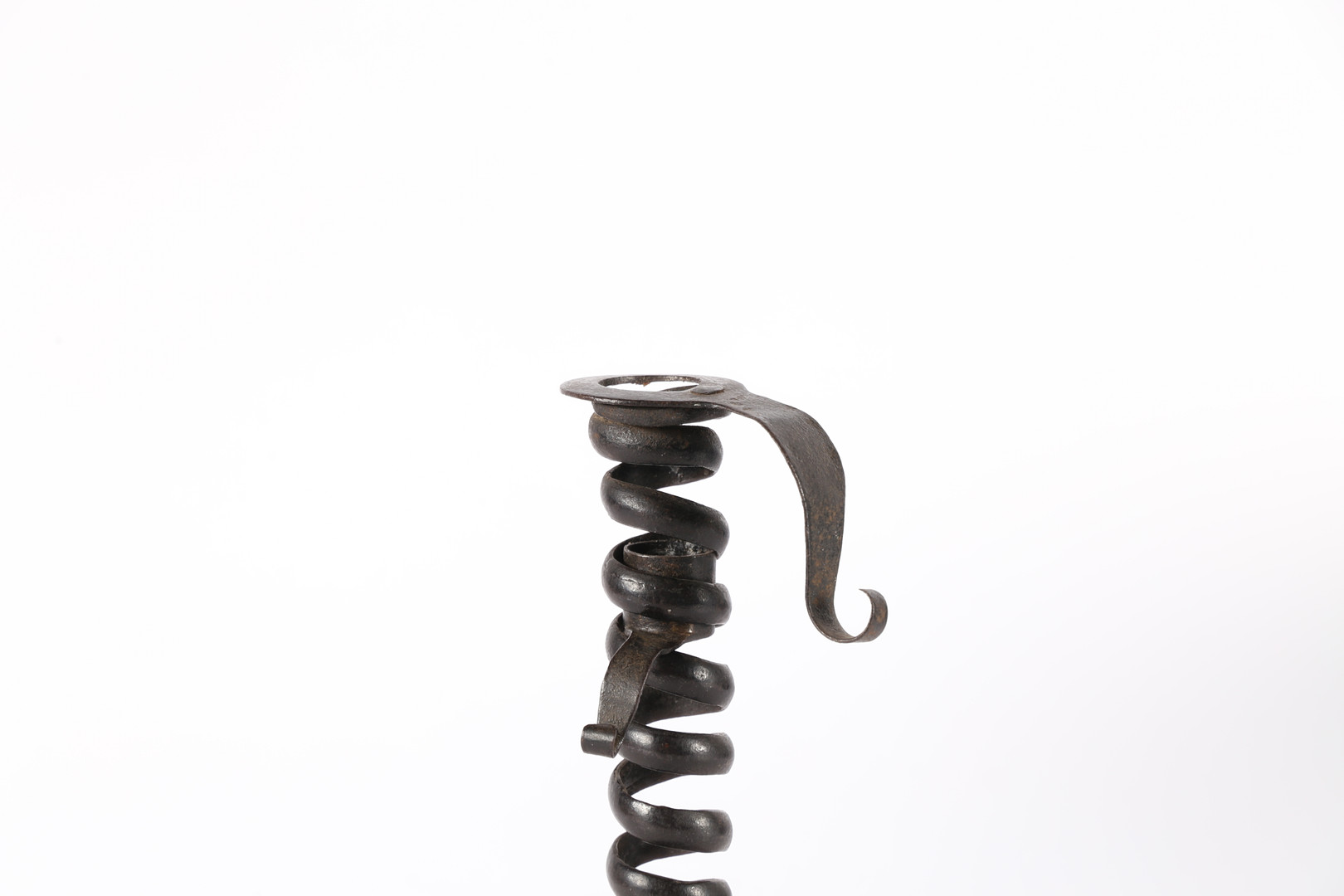 AN IRON SPIRAL CANDLESTICK, CIRCA 1800. - Image 2 of 6