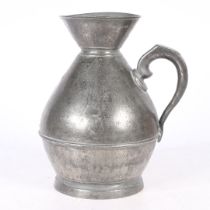 AN UNCOMMON PEWTER GALLON HAYSTACK MEASURE, IRISH.