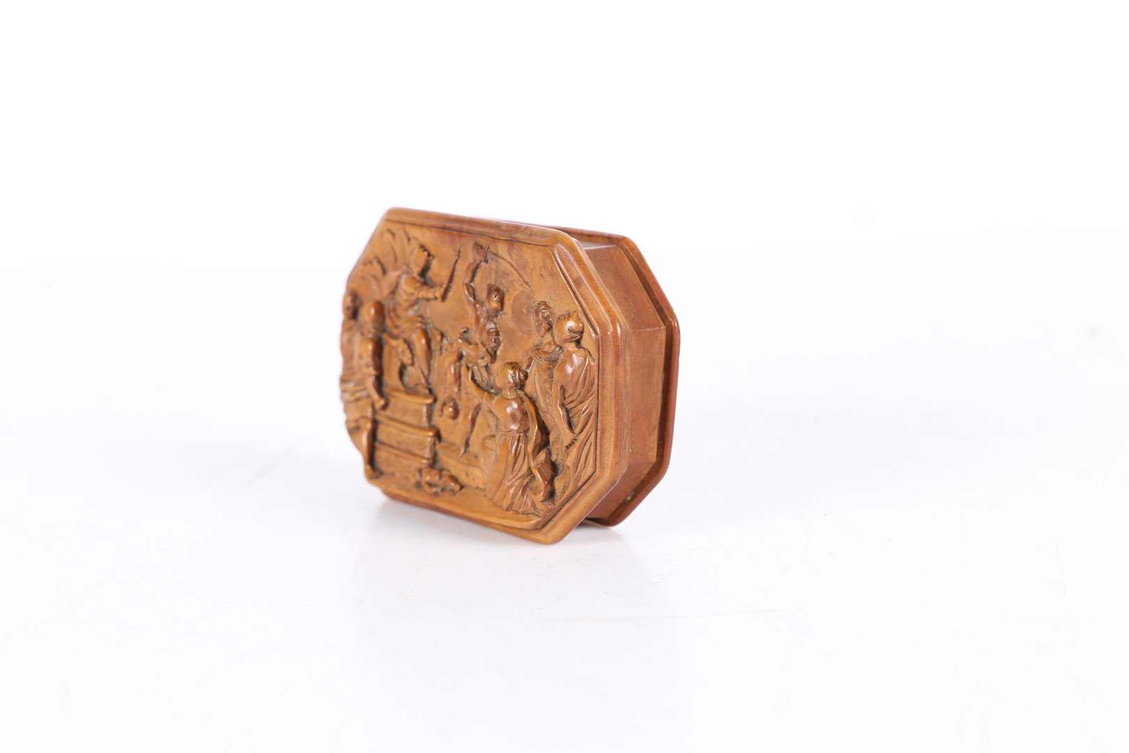 AN ITALIAN 17TH CENTURY BOXWOOD SNUFF BOX. - Image 2 of 7