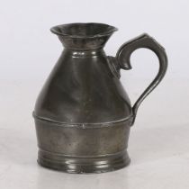 A PEWTER ONE NOGGIN HAYSTACK MEASURE, IRISH, CIRCA 1830.