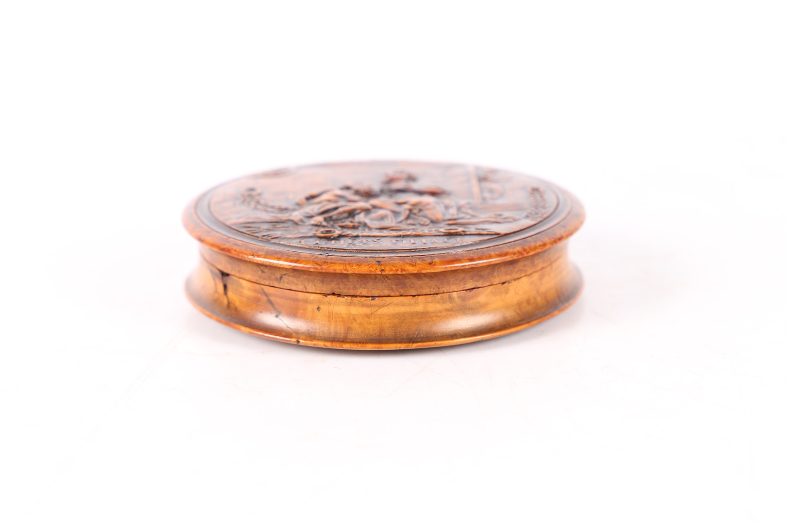 AN EARLY 19TH CENTURY BIRCH SNUFF BOX. - Image 4 of 6