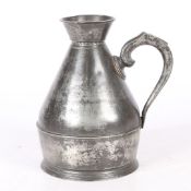 A PEWTER QUART HAYSTACK MEASURE, IRISH.