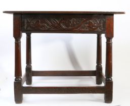 A CHARLES I OAK CENTRE TABLE, LANCASHIRE, CIRCA 1640.