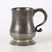 A 19TH CENTURY PEWTER IMPERIAL PINT MUG, LIVERPOOL, CIRCA 1835.