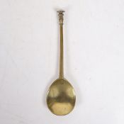A LATTEN LEAFY-BALUSTER AND GADROONED SEAL TOP SPOON, PROBABLY LONDON, CIRCA 1600.