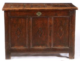 A CHARLES I OAK COFFER, CIRCA 1640.