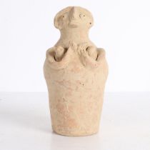 AN INDUS VALLEY TERRACOTTA BAJAUR FERTILITY IDOL, 2000-1300 BCE.