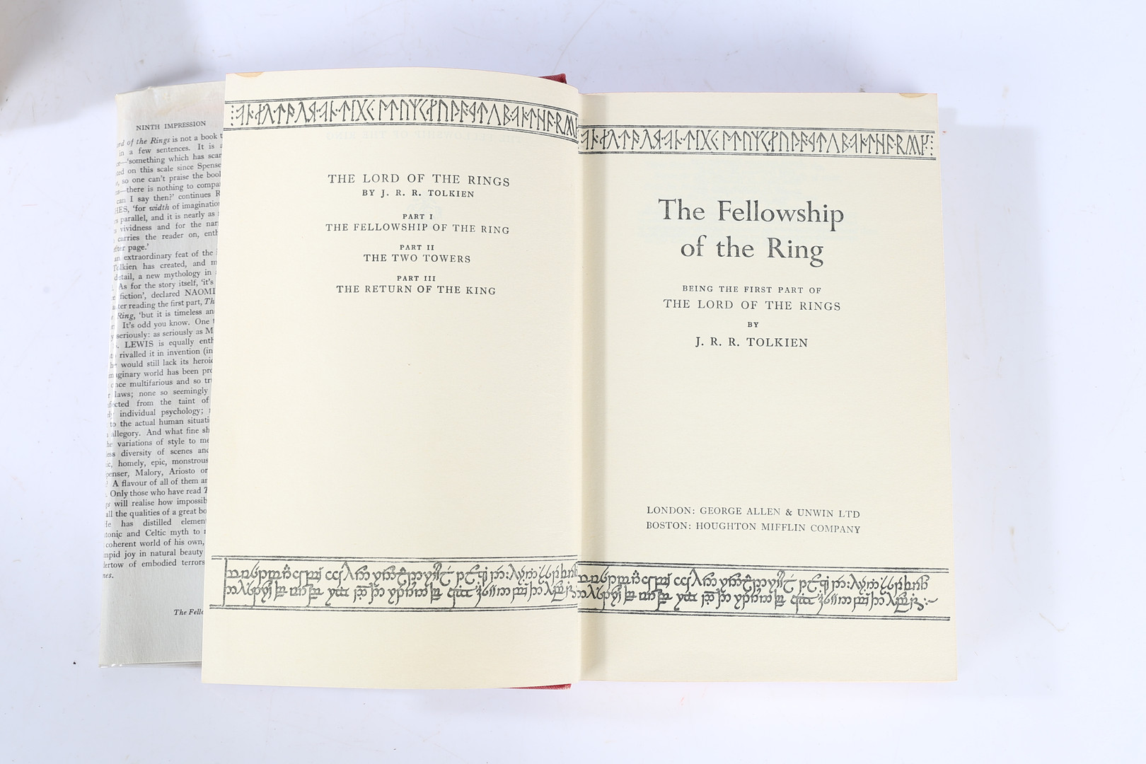 J.R.R TOLKIEN "THE LORD OF THE RINGS" VOLUMES 1 - 3. - Image 3 of 17