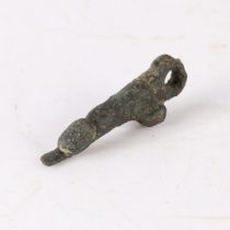 A RARE ROMAN 3RD CENTURY AD BRONZE PENDANT PHALLIC.