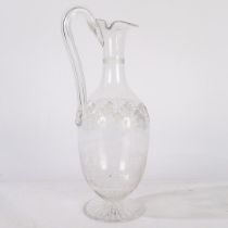 A VICTORIAN STOURBRIDGE GLASS CLARET JUG, CIRCA 1860.