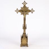 A 19TH/EARLY 20TH CENTURY GOTHIC REVIVAL BRASS CORPUS CHRISTI.