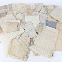 A LARGE COLLECTION OF 18TH AND 19TH CENTURY EPHEMERA AND LETTERS.