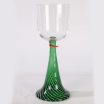 A 19TH CENTURY FRENCH GLASS CHALICE, CIRCA 1870.