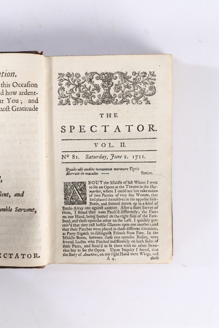 JOSEPH ADDISON "THE SPECTATOR" 1711 (6). - Image 4 of 6