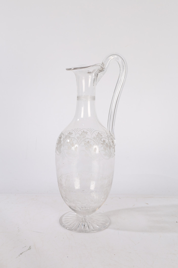 A VICTORIAN STOURBRIDGE GLASS CLARET JUG, CIRCA 1860. - Image 3 of 4