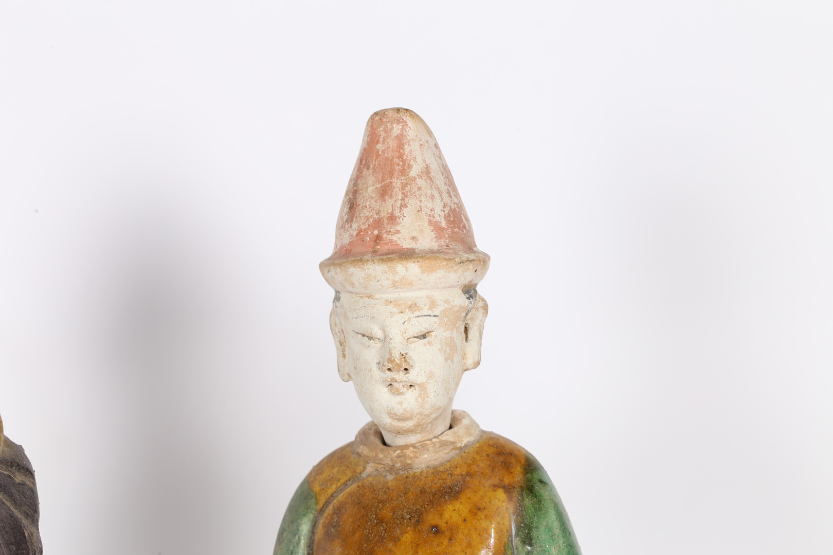 TWO CHINESE POTTERY TOMB ATTENDANTS. - Image 8 of 12