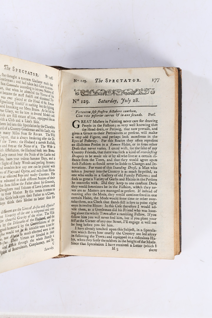 JOSEPH ADDISON "THE SPECTATOR" 1711 (6). - Image 6 of 6