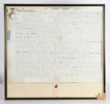 A WILLIAM III LINCOLNSHIRE VELLUM INDENTURE, CIRCA 1700.