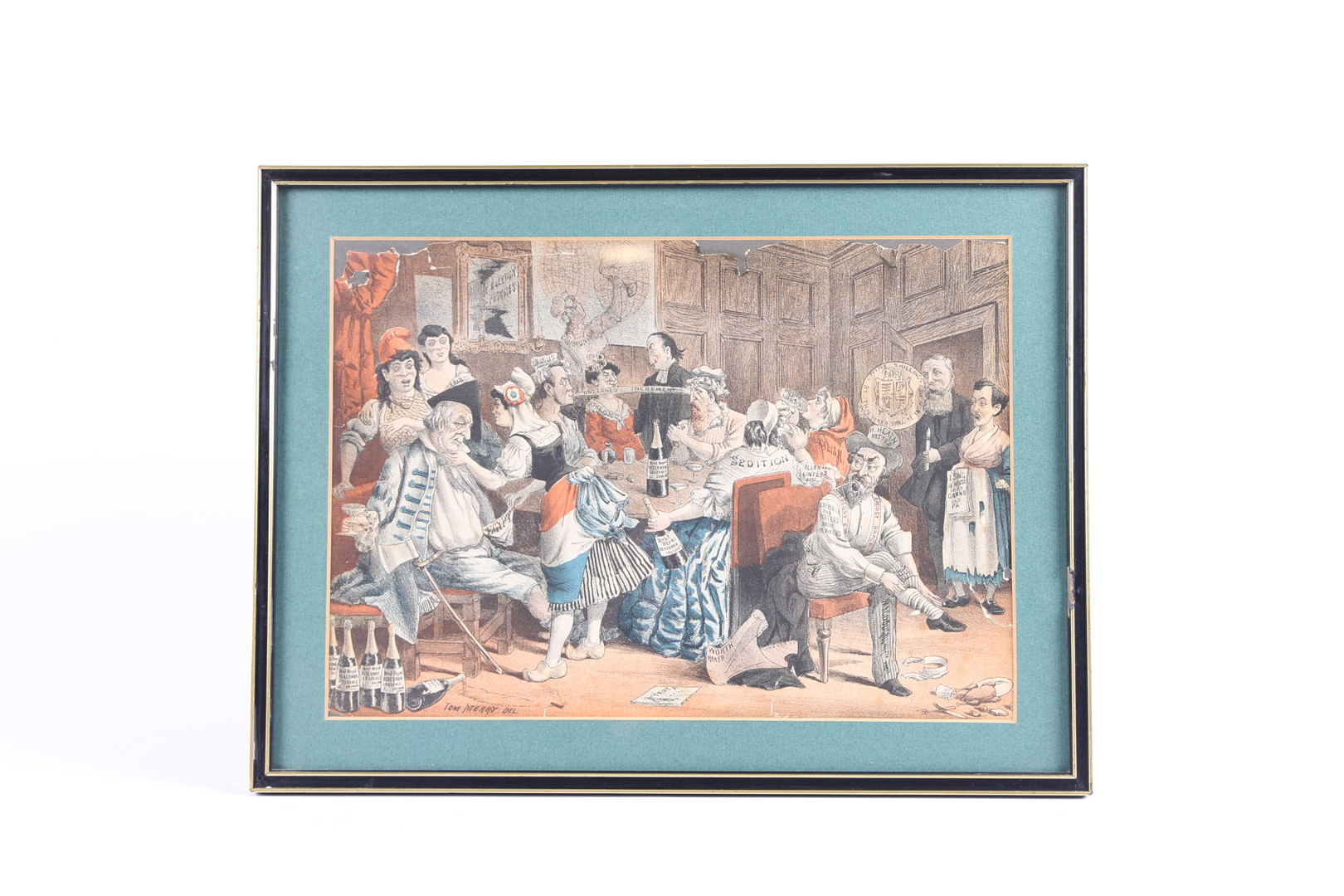 WILLIAM MECHAM (TOM MERRY) EIGHT HAND COLOURED SATIRICAL ENGRAVINGS. - Image 6 of 8