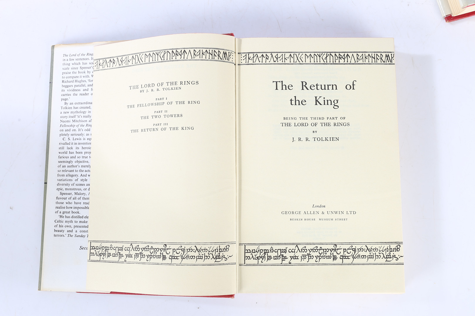 J.R.R TOLKIEN "THE LORD OF THE RINGS" VOLUMES 1 - 3. - Image 14 of 17