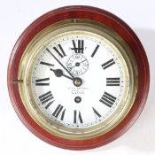 A KELVIN BOTTOMLEY & BAIRD LTD GLASGOW BRASS CASED SHIPS CLOCK.