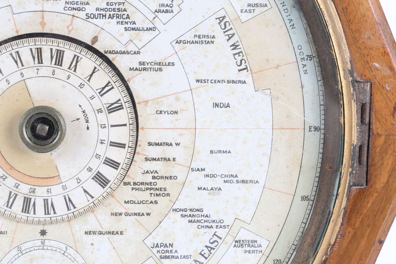 A "WILLIS WORLD CLOCK" BY H.J. WILLIS OF NORWICH. - Image 6 of 13