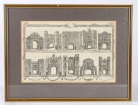 ALEXANDER HOGG & J G WOODING "VIEW OF THE CITY GATES AS THEY APPEARED BEFORE THEY WERE PULLED DOWN,