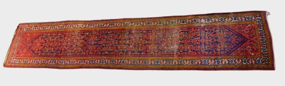 A LARGE MALAYER RUNNER, WEST IRAN CIRCA 1910-20.