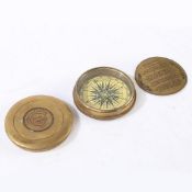 A STANLEY LONDON POCKET COMPASS 1885.