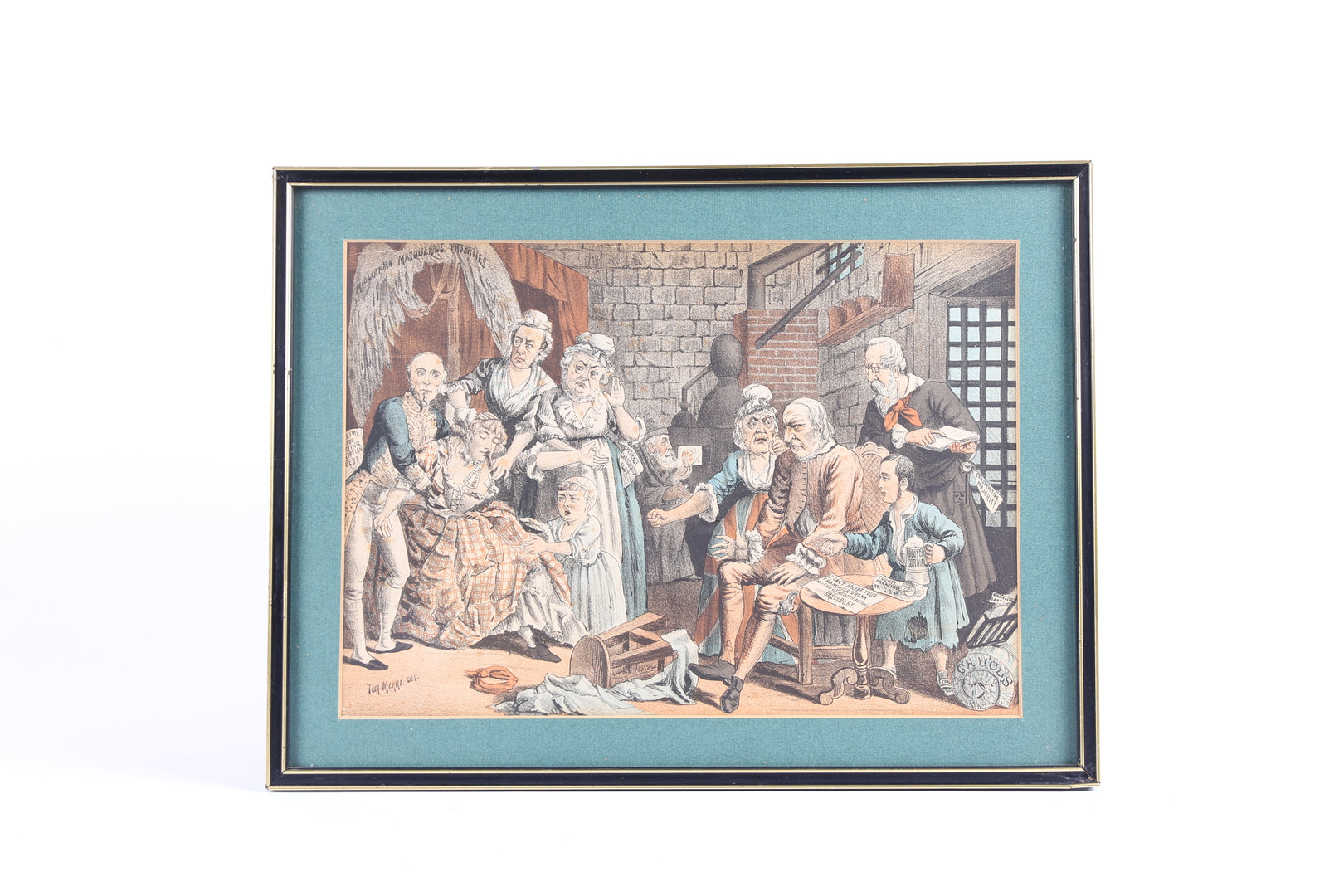 WILLIAM MECHAM (TOM MERRY) EIGHT HAND COLOURED SATIRICAL ENGRAVINGS. - Image 5 of 8