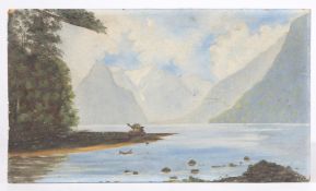 A PAIR OF NEW ZEALAND SCHOOL OIL PAINTINGS.
