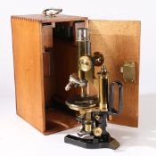 A LATE 19TH/EARLY 20TH CENTURY MICROSCOPE BY C. REICHERT WEIN NO 44710.