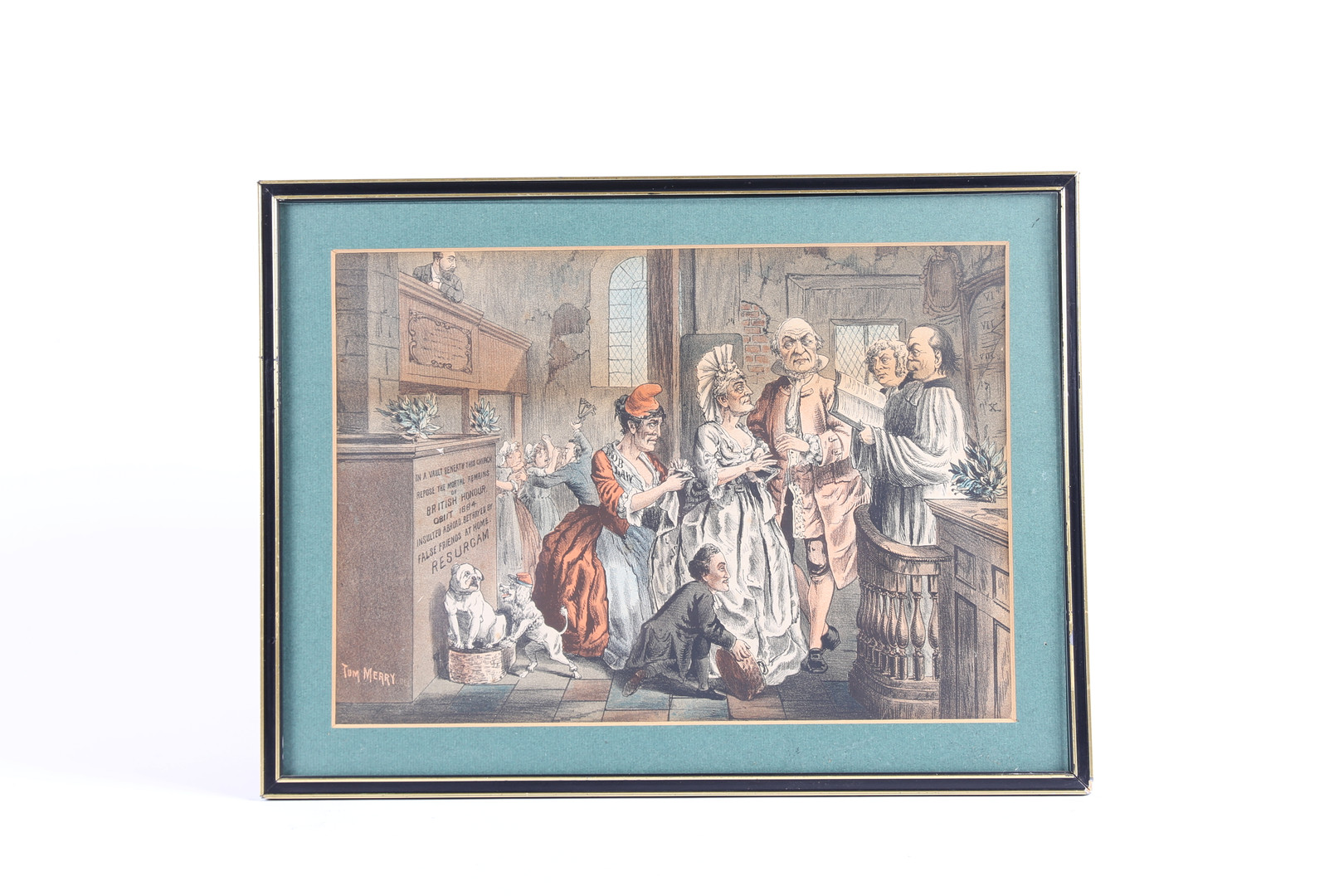 WILLIAM MECHAM (TOM MERRY) EIGHT HAND COLOURED SATIRICAL ENGRAVINGS. - Image 4 of 8